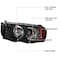 Spec-D Tuning 02-05 Dodge Ram Crystal Housing Headlights Black 2LH-DGP02JM-RS - alternate 5